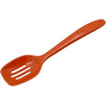 7 1/2 Orange Melamine Mini Slotted Spoon